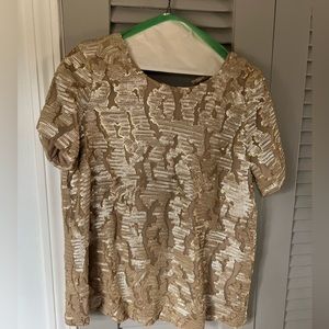 NWT beautiful gold sequined top